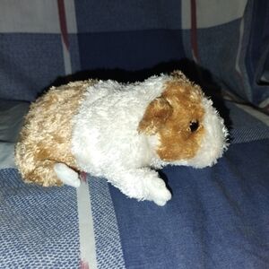 Plush Guinea Pig Toy - White and Brown